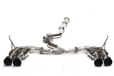 Invidia 11-14 Subaru WRX / STI Sedan Gemini/R400 Single Layer Quad Titanium Tip Cat-back Exhaust - HS11STIGM4ST