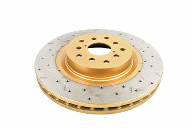 DBA Front 4000 Series XS Gold Drilled & Slotted Brake Rotor For 2005-06 Subaru Legacy GT - DBA42650XS-10