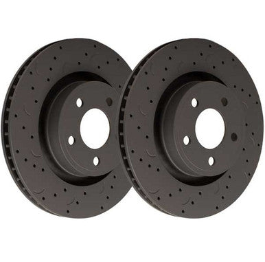 Hawk Talon Drilled and Slotted Front Brake Rotor Set For 2009 Subaru Forester - HTC4914
