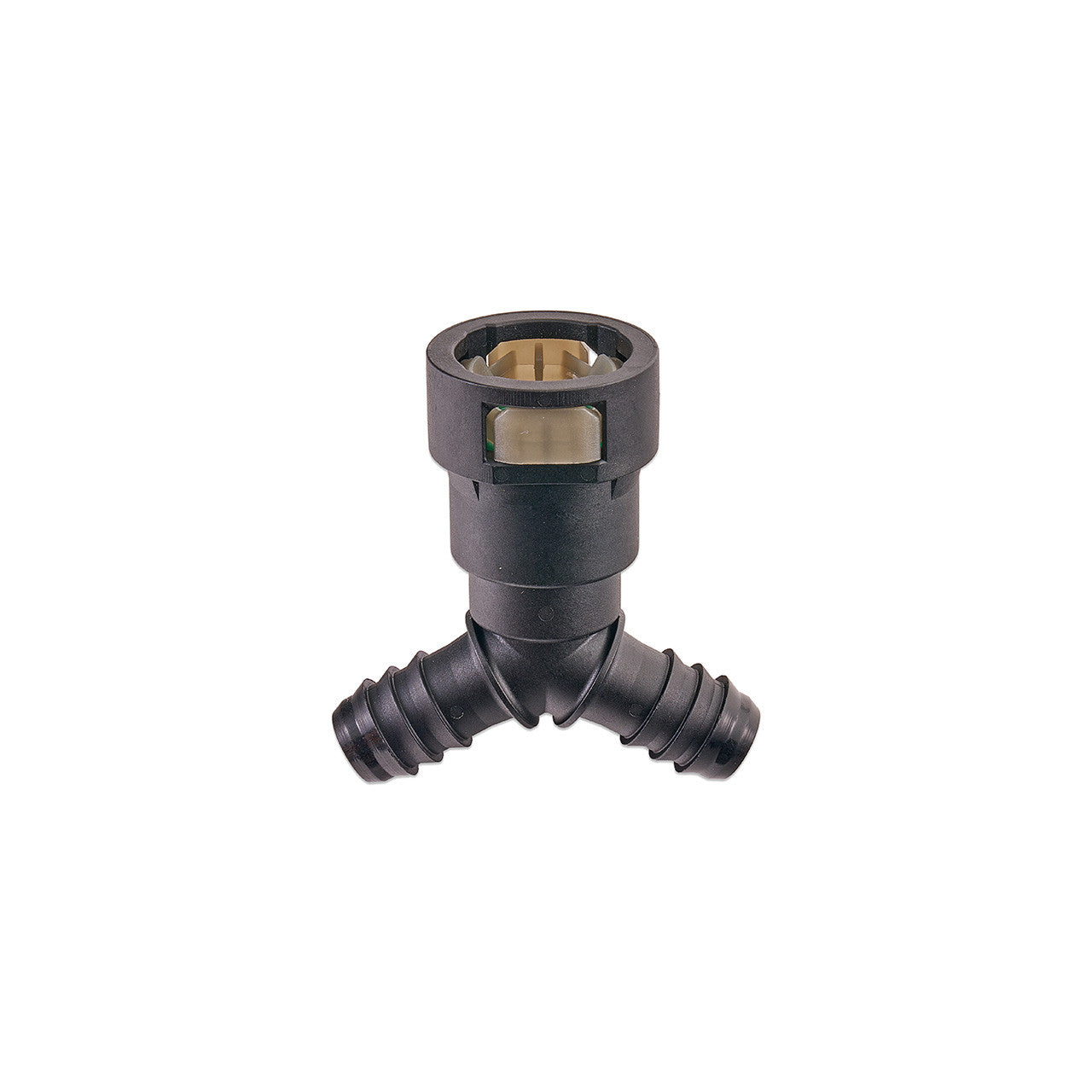 IAG 5/8" SAE Quick Connect Female to 2 x 1/2" Hose Barb Y Fitting
- Angle 5