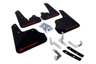Rally Armor 12-16 Subaru Impreza 4D/5D Black UR Mud Flap w/Red Logo - MF22-UR-BLK/RD