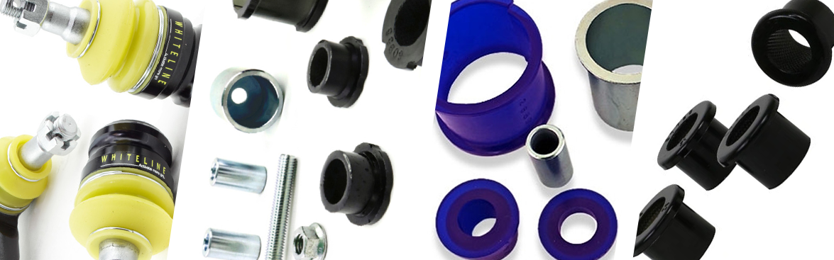 Photo collage of steering rack components.