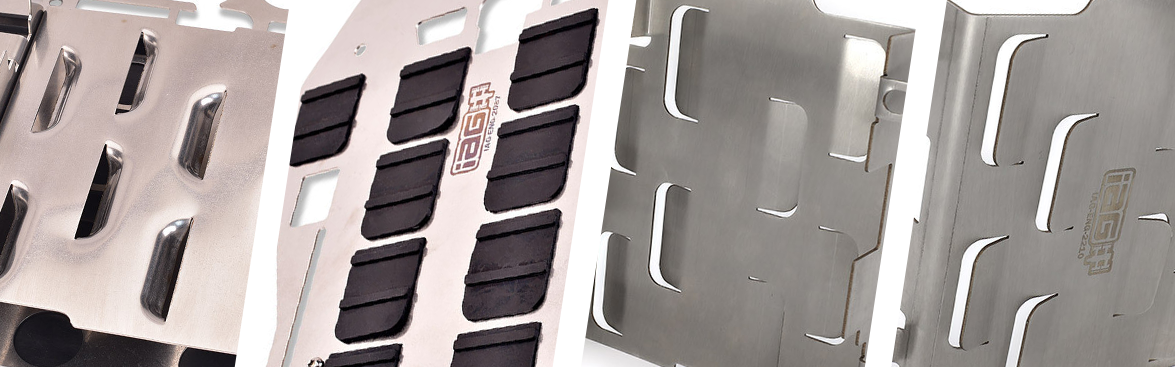 Photo collage of oil control baffles.