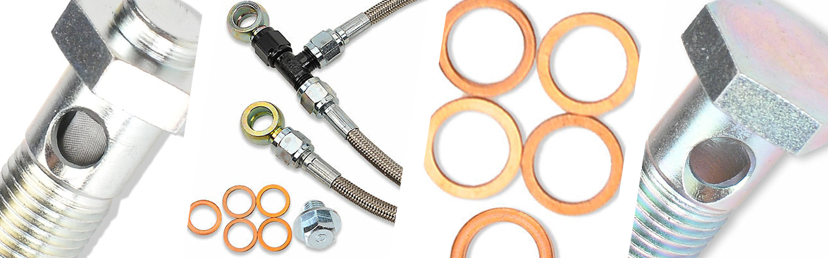 Photo collage of automotive lines and fittings