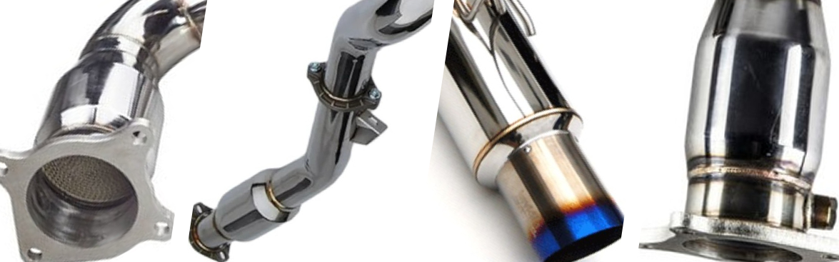 Photo collage of connecting pipes.