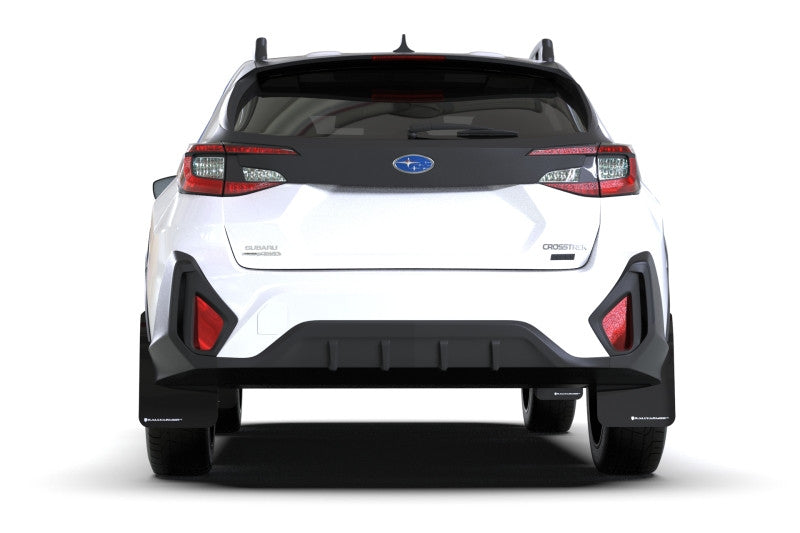 Rally Armor 2024 Subaru Crosstrek Red UR Mud Flap White Logo - Installed 2
