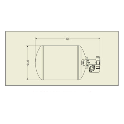 Lifeline Zero 360 FIA 2.25kg Novec 1230 Size