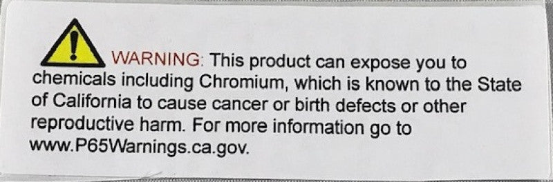 P65 Warning