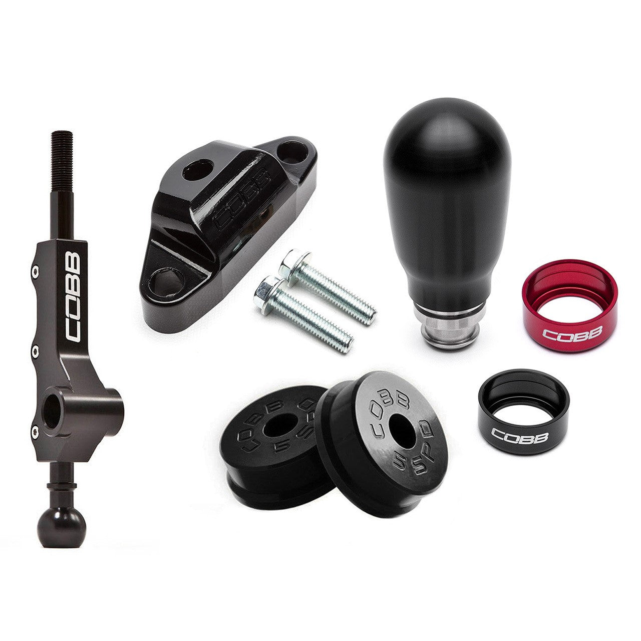 COBB Stage 1+ Drivetrain Package (Tall Weighted Knob) For 2002-07 Subaru WRX 5MT w/Factory Short Shift - Black