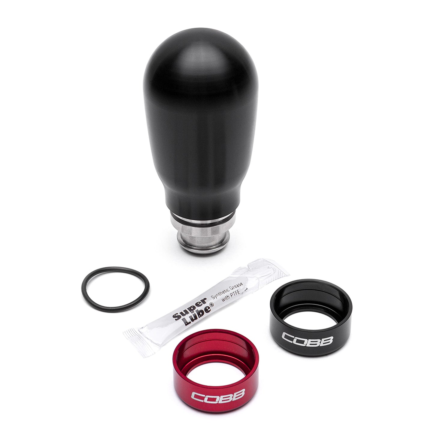 COBB Stage 1+ Drivetrain Package (Tall Weighted Knob) For 2002-07 Subaru WRX 5MT w/Factory Short Shift - Black Knob Layout