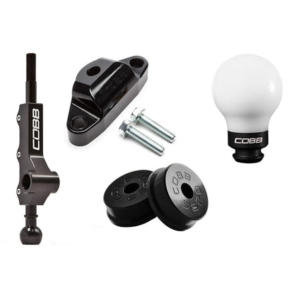 COBB Stage 1+ Drivetrain Package w/Wide Barrel Shifter For 2002-07 Subaru WRX - White Knob w/ Stealth Black