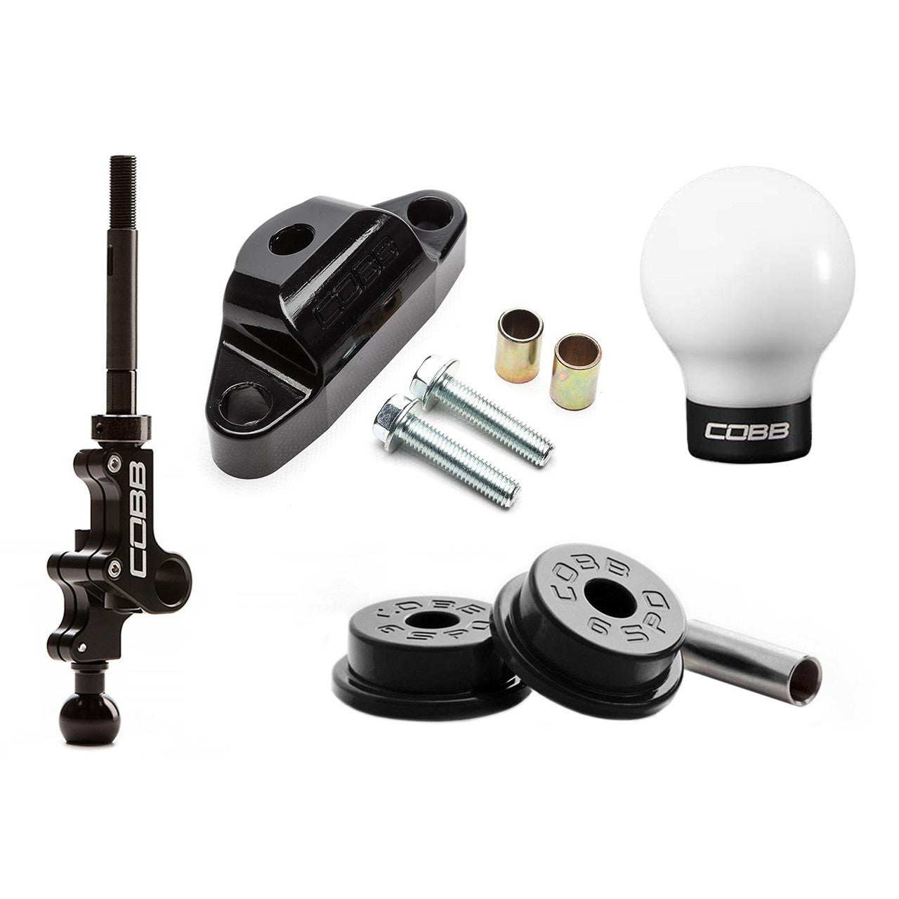 COBB Stage 1+ Drivetrain Package w/ White/Black Shift Knob For 2004-21 Subaru STi 6MT 