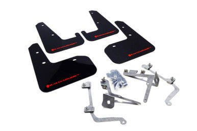 Rally Armor 11-14 Subaru WRX/STI (Sedan Only) Black UR Mud Flap w/Red Logo - MF19-UR-BLK/RD