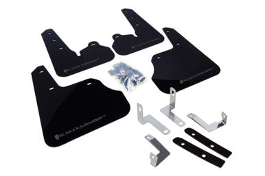 Rally Armor 12-16 Subaru Impreza 4D/5D Black UR Mud Flap w/Grey Logo - MF22-UR-BLK/GRY