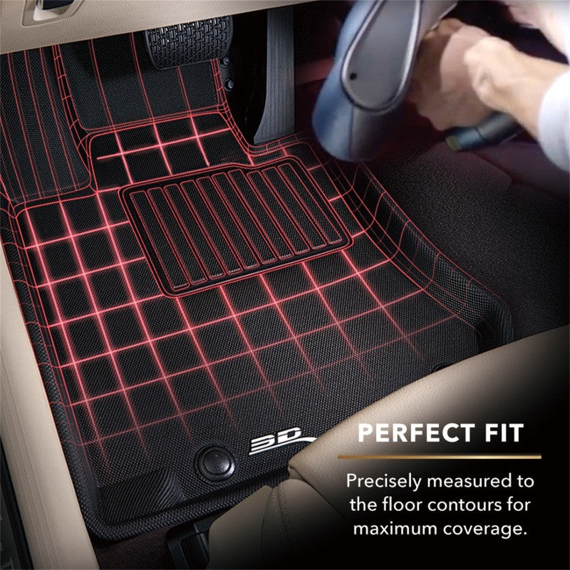 3D MAXpider 08-11 Subaru Impreza / WRX / 08-14 Impreza WRX STI Kagu 1st Row Floormats - Black - Laser Fit