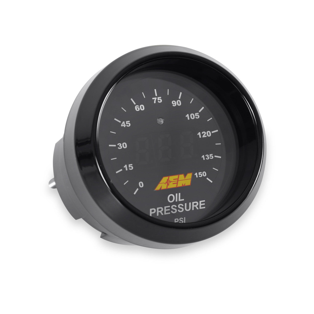 AEM Digital Display Oil Pressure Gauge - Black Face