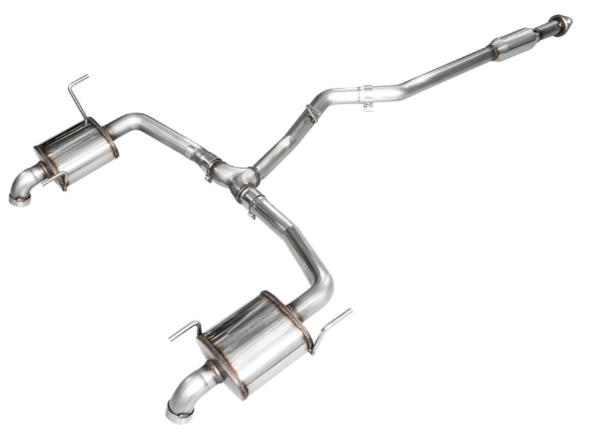 AWE 0FG Catback Exhaust w/Dual BashGuards For 2020+ Subaru Outback (Wilderness & XT) - Unmounted