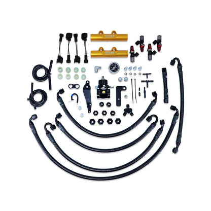 IAG PTFE Fuel System Kit w/ ID Injectors, Aeromotive FPR, IAG Fuel Rails for 08-14 WRX, 08-21 STI