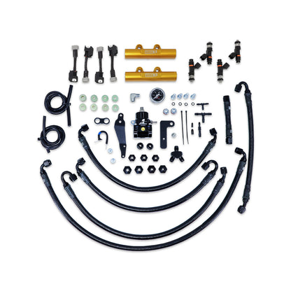 IAG PTFE Fuel System Kit w/ FIC Injectors, Aeromotive FPR, IAG Fuel Rails for 08-14 WRX, 08-21 STI
