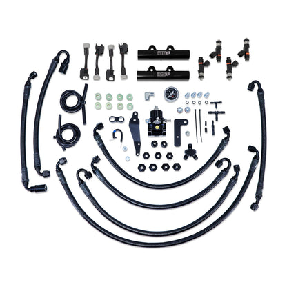 IAG PTFE Flex Fuel System Kit w/ FIC Injectors, Aeromotive FPR, IAG Fuel Rails for 08-14 WRX, 08-21 STI