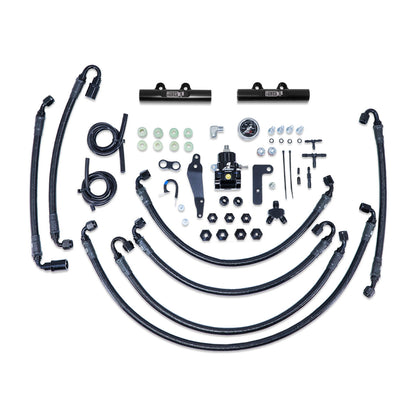 IAG PTFE Flex Fuel System Kit w/ Aeromotive FPR, IAG Fuel Rails for 08-14 WRX, 08-21 STI