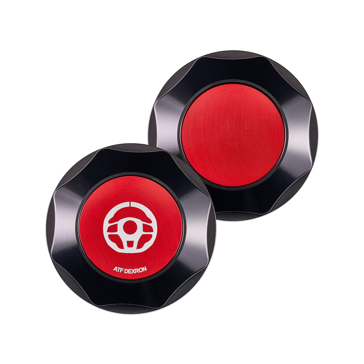 IAG Revolve Power Steering Reservoir Cap w/ Anodized Color Accent for 02-07 WRX, 04-07 STI, 04-08 FXT - Red