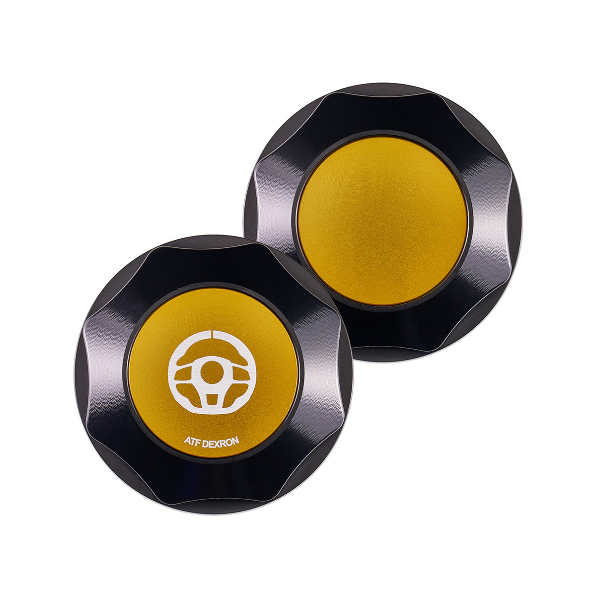 IAG Revolve Power Steering Reservoir Cap w/ Anodized Color Accent for 02-07 WRX, 04-07 STI, 04-08 FXT - Gold