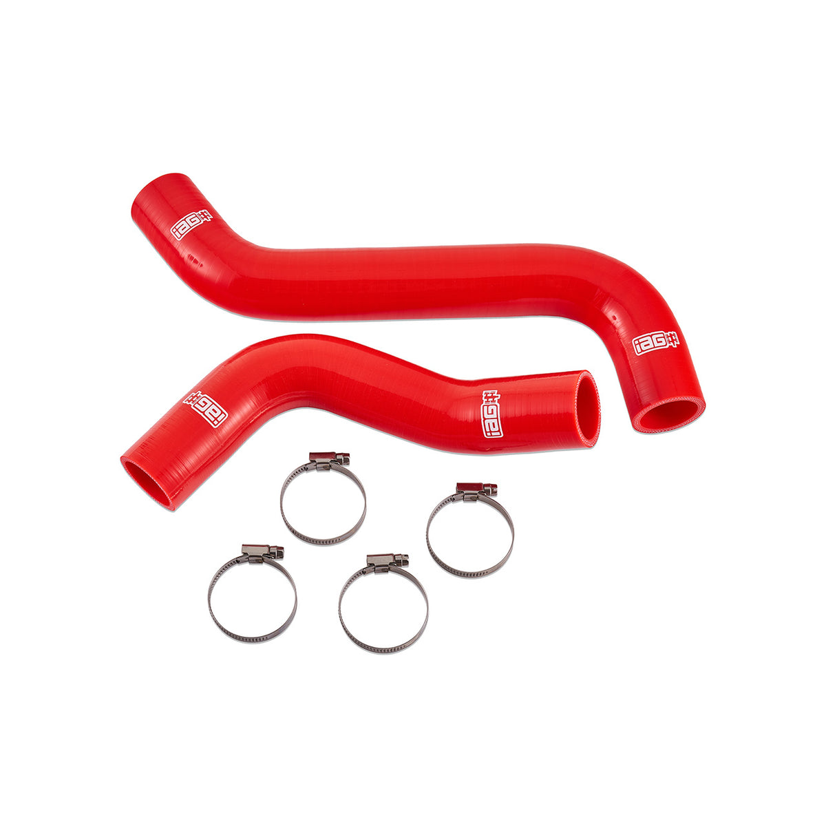 IAG Silicone Upper & Lower Radiator Hose Kit For 2022-26 WRX - Red