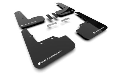 Rally Armor 22-26 Subaru WRX Black UR Mud Flap w/White Logo - MF92-UR-BLK/WH