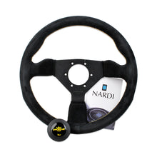 Personal Grinta 330 Steering Wheel in Black Suede with Yellow Stitching