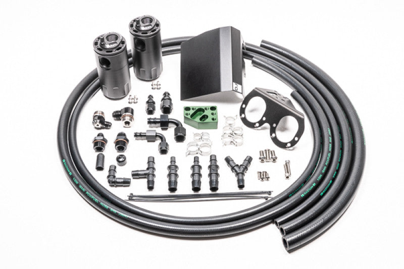 Radium Fluid Lock Turbo Dual Catch Can Kit For 2002-14 Subaru WRX, 04-21 STI, 04-13 FXT - 20-0608-FL