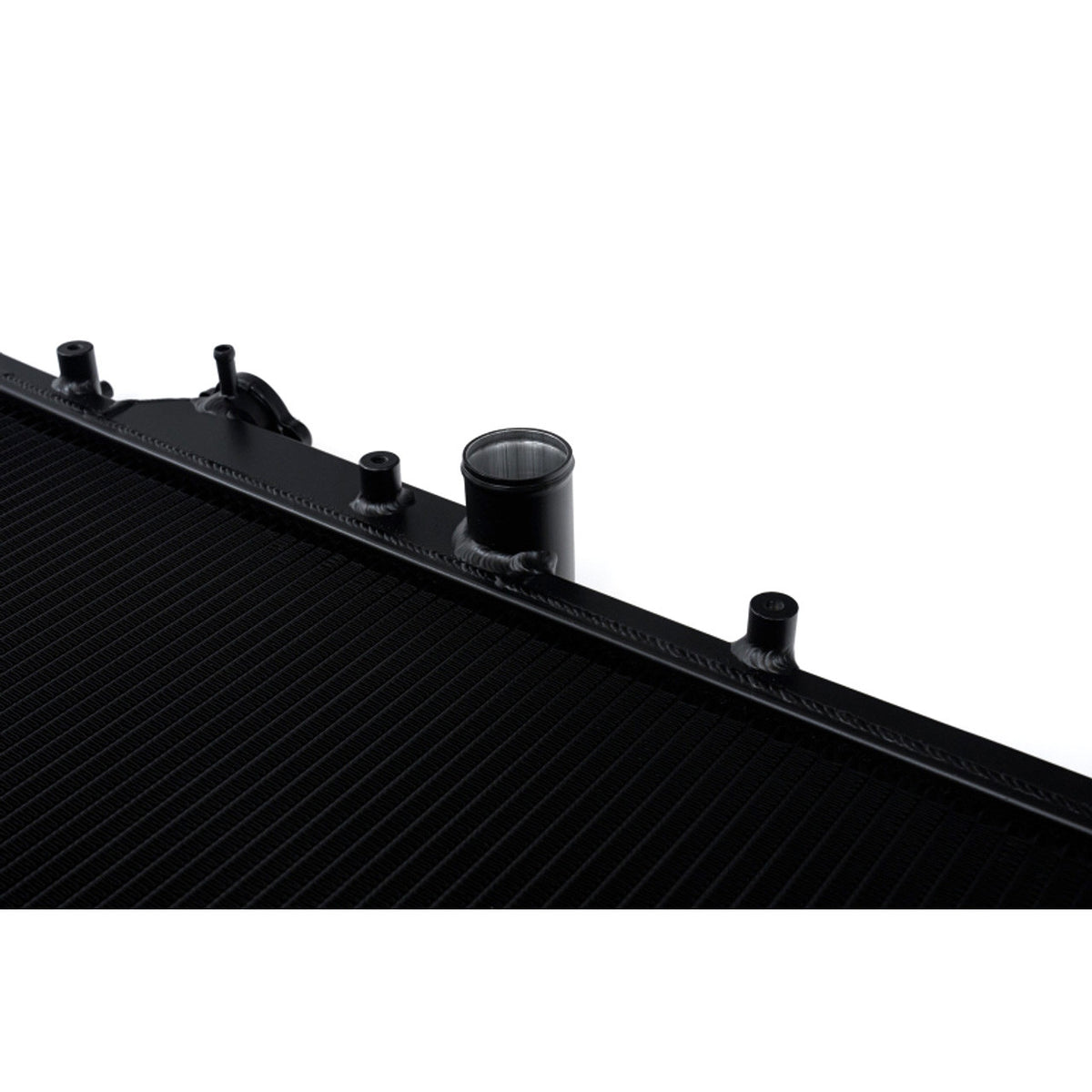 CSF 08-15 Subaru Impreza WRX/STI 1-Row 31mm High-Performance Aluminum Radiator - Black - Close-up