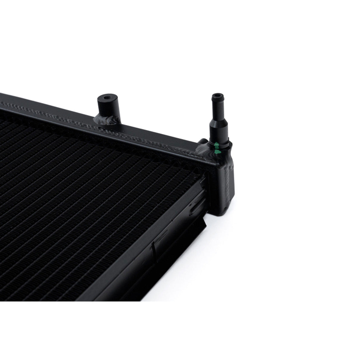 CSF 08-21 Subaru WRX/STI 2-Row 42mm Race-Spec All Aluminum Radiator - Black Close-up 1