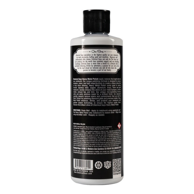 Chemical Guys Heavy Metal Polish - 16oz - Label