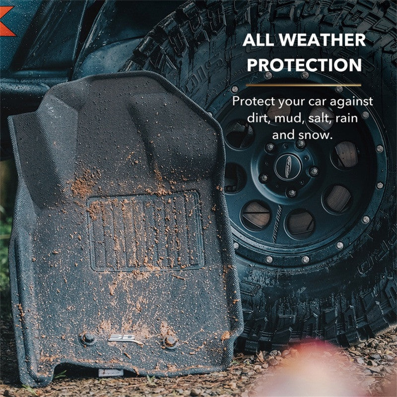 3D MAXpider 2013-2019 Toyota/Subaru/Scion FR-S Kagu 1st Row Floormat - Black - Dirt Protection