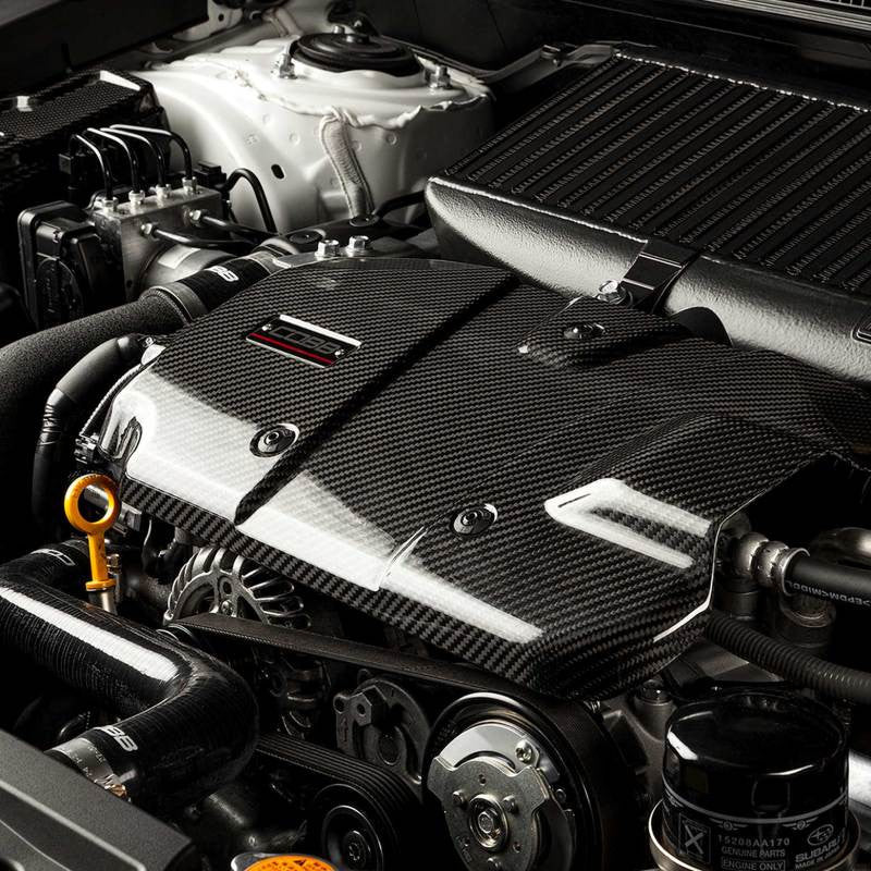COBB Redline Carbon Fiber Engine Cover For 2022-24 Subaru WRX - 446610 - Installed