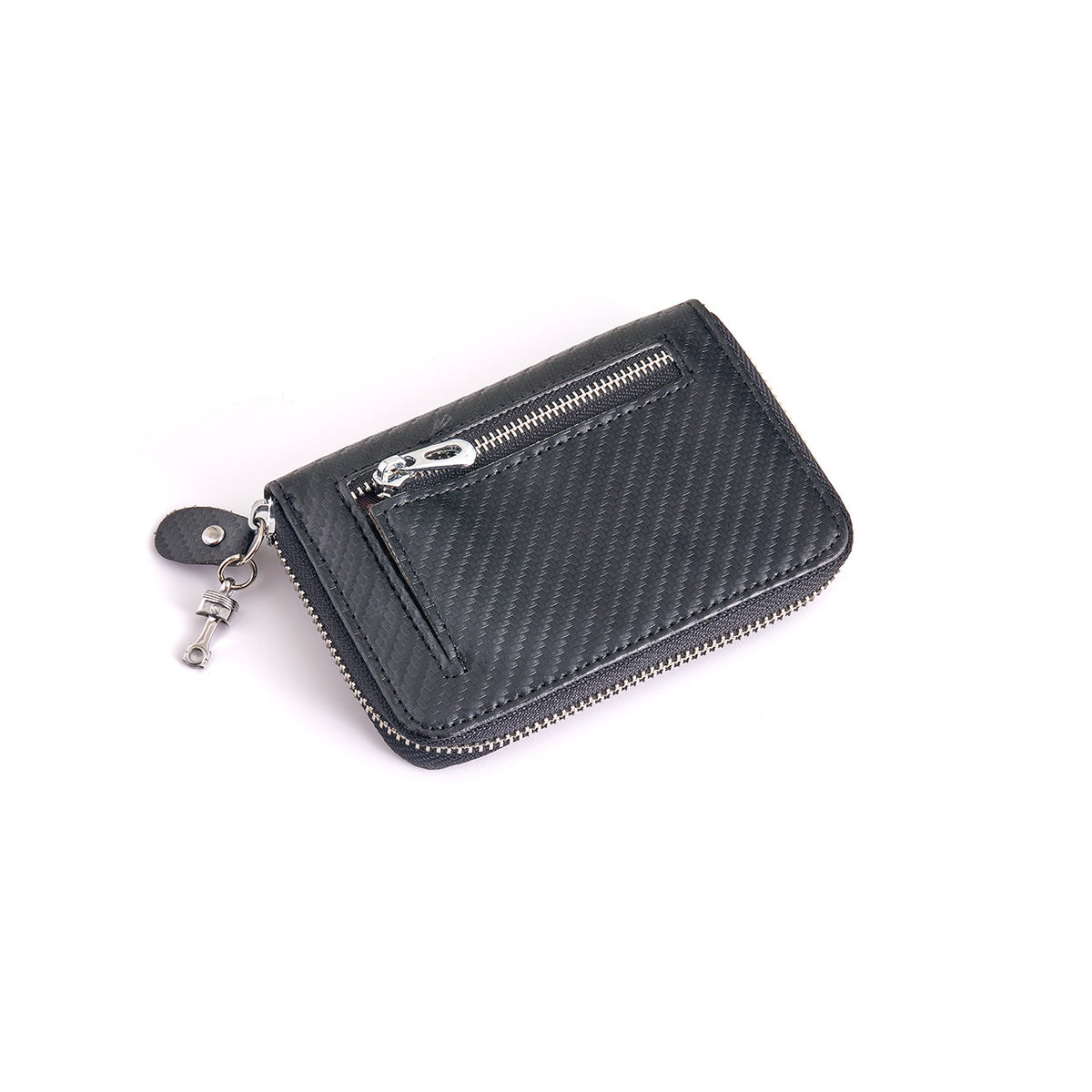Carbon Fiber Wallet w/ Zipper Pull (Piston)