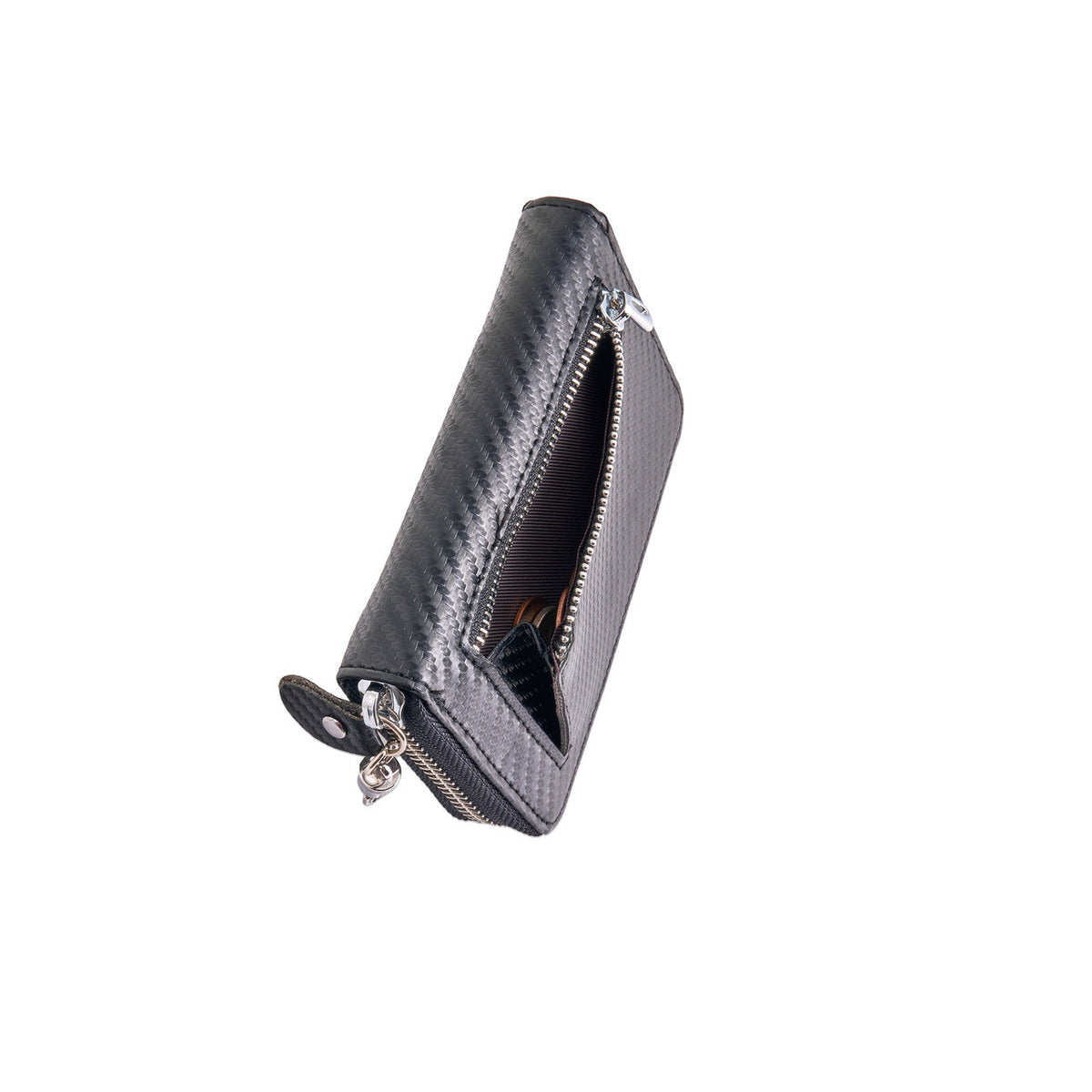 Carbon Fiber Wallet w/ Zipper Pull (Piston) - Pouch
