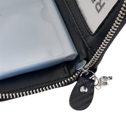 Carbon Fiber Wallet w/ Zipper Pull (Turbo) - Zipper