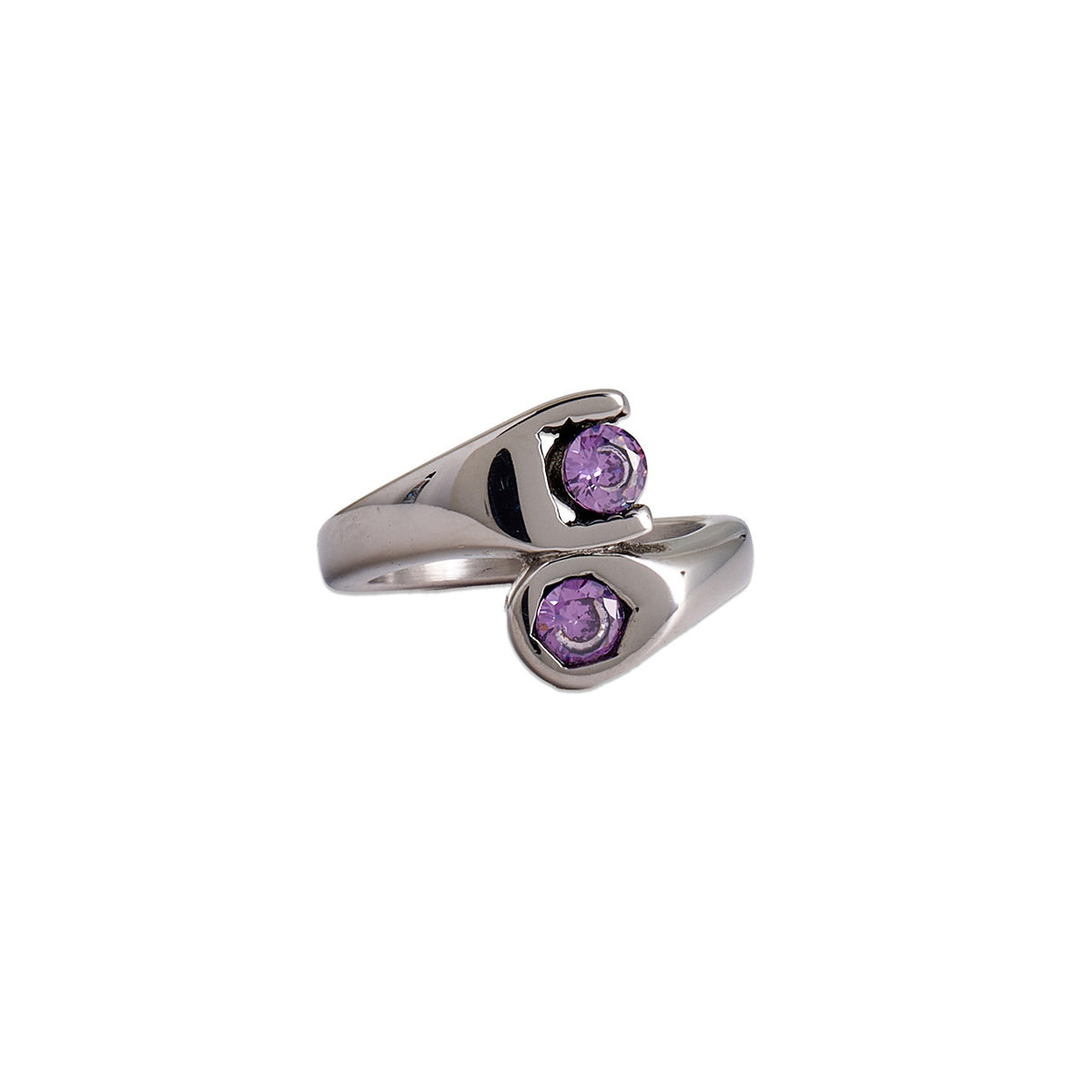 Garage Girls Jewelry Crystal Wrench Rings - Purple