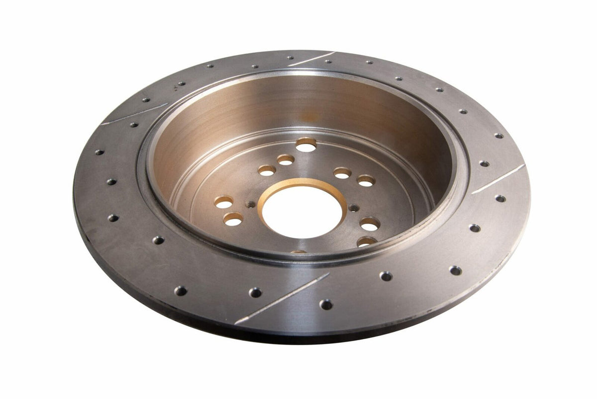 DBA Rear Street Series XGold Drilled & Slotted Brake Rotor For 2008-14 Subaru WRX  - Back