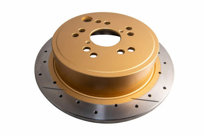 DBA Rear Street Series XGold Drilled & Slotted Brake Rotor For 2008-14 Subaru WRX
