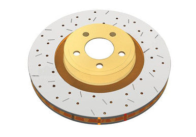 DBA Rear 4000 Series XS Gold Drilled & Slotted Brake Rotor For 2013+ Subaru BRZ - DBA42663XS-10