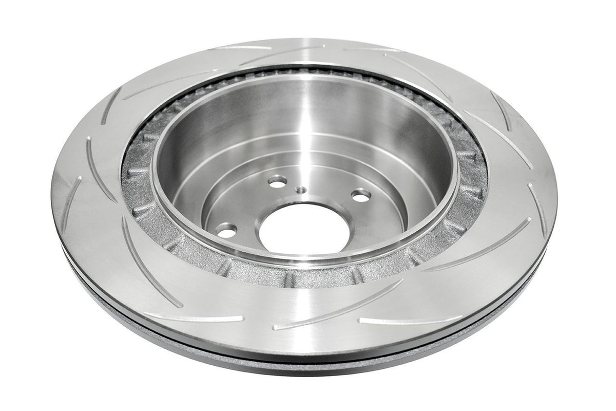DBA Rear Street Series T2 Slotted Brake Rotor For 2006-07 Subaru WRX, 05-08 LGT - Back