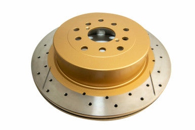 DBA Rear Street Series XGold Drilled & Slotted Brake Rotor For 2007-11 Subaru WRX, 04-07 STI, 03-09 Legacy - DBA655X-10
