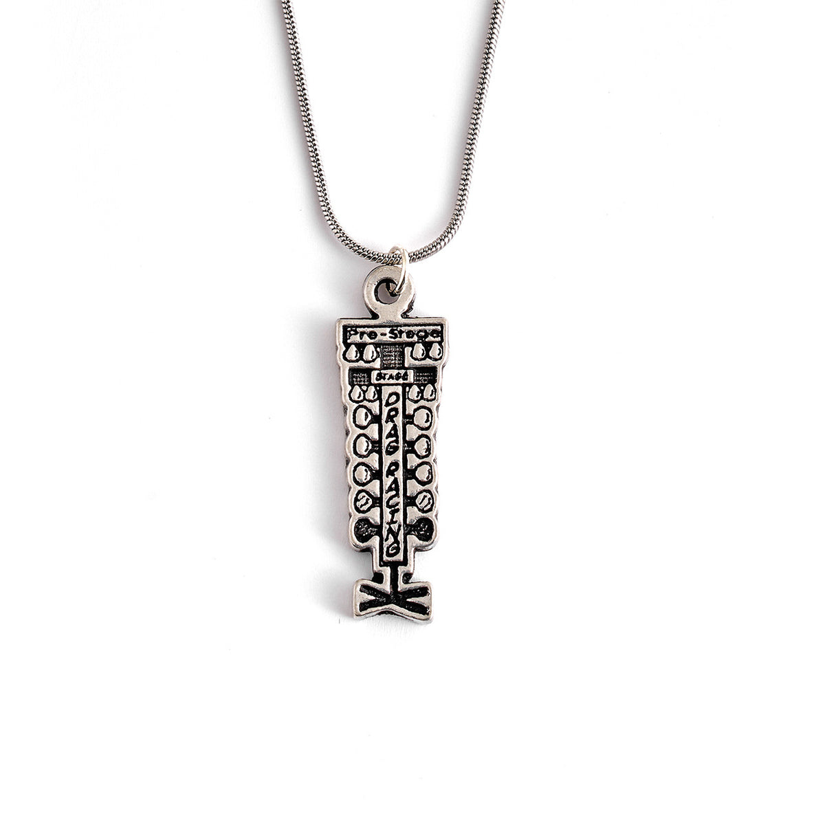 Garage Girls Jewelry Drag Race Tree Necklace - Close-up