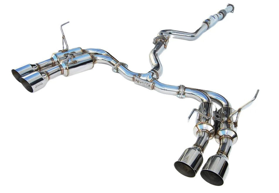 Invidia R400 Gemini Single Layer Quad SS Tip Cat Back Exhaust for 2015-2021 Subaru WRX/STI