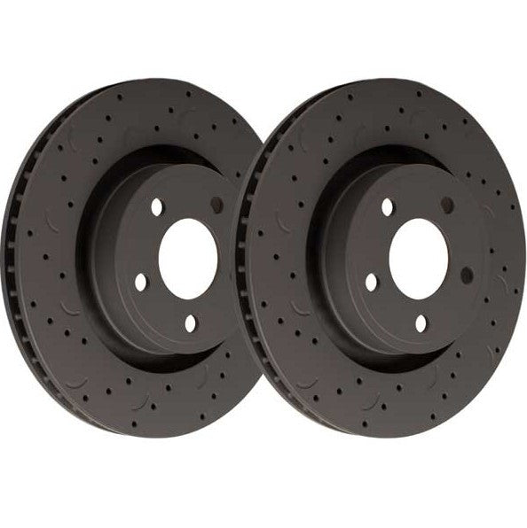 Hawk Talon Premium Drilled and Slotted Rear Brake Rotor Set