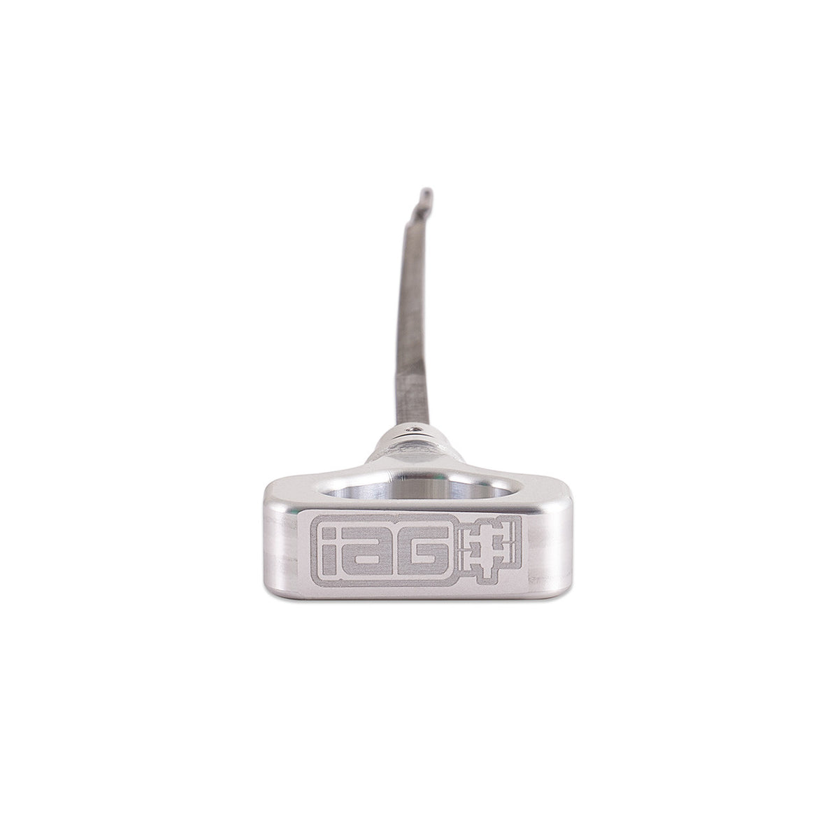 IAG Dipstick With Billet Anodized Handle For 2022+ WRX, 2019+ Ascent, 2024+ Outback & Legacy 2.4L - Silver Angle 2