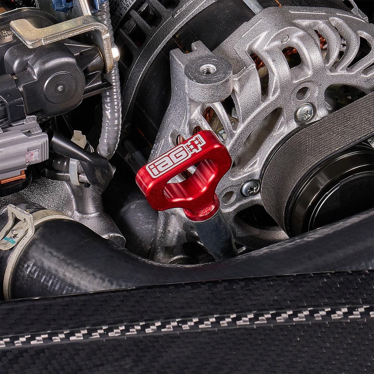 IAG Dipstick With Billet Anodized Handle For Installed